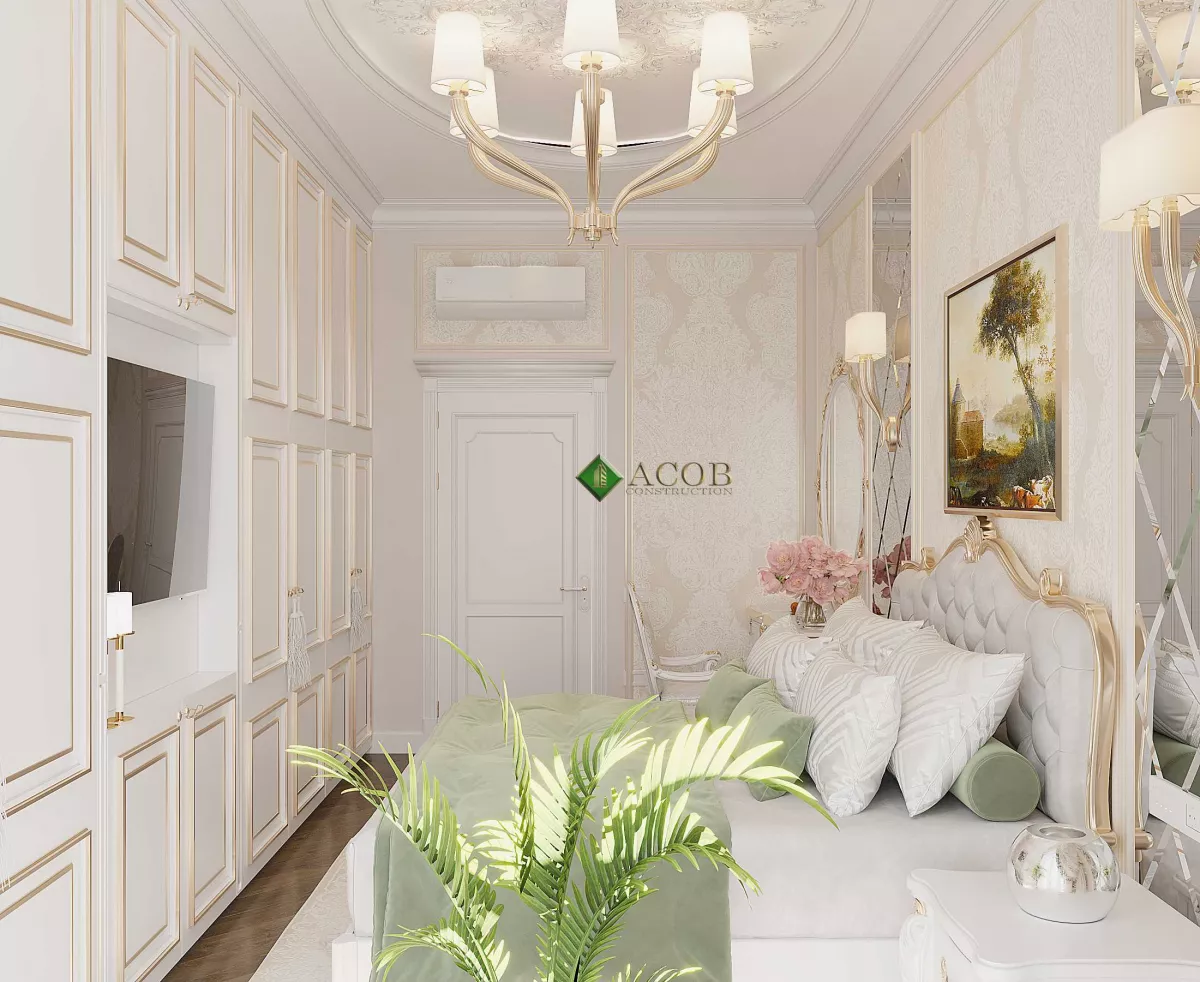 Ağ şəhər ( 200 m²) mənzilin interier dizaynı