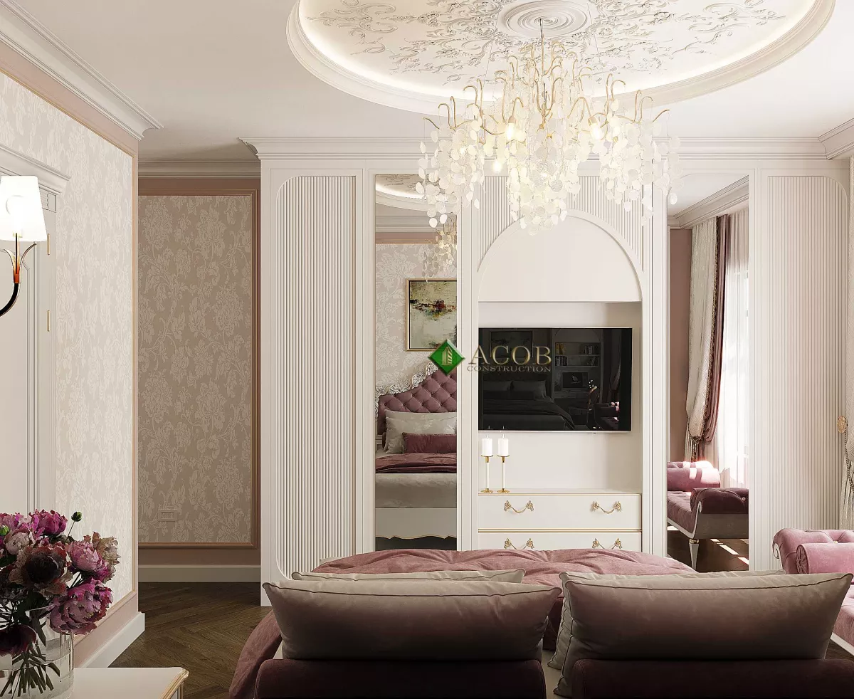 Ağ şəhər ( 200 m²) mənzilin interier dizaynı