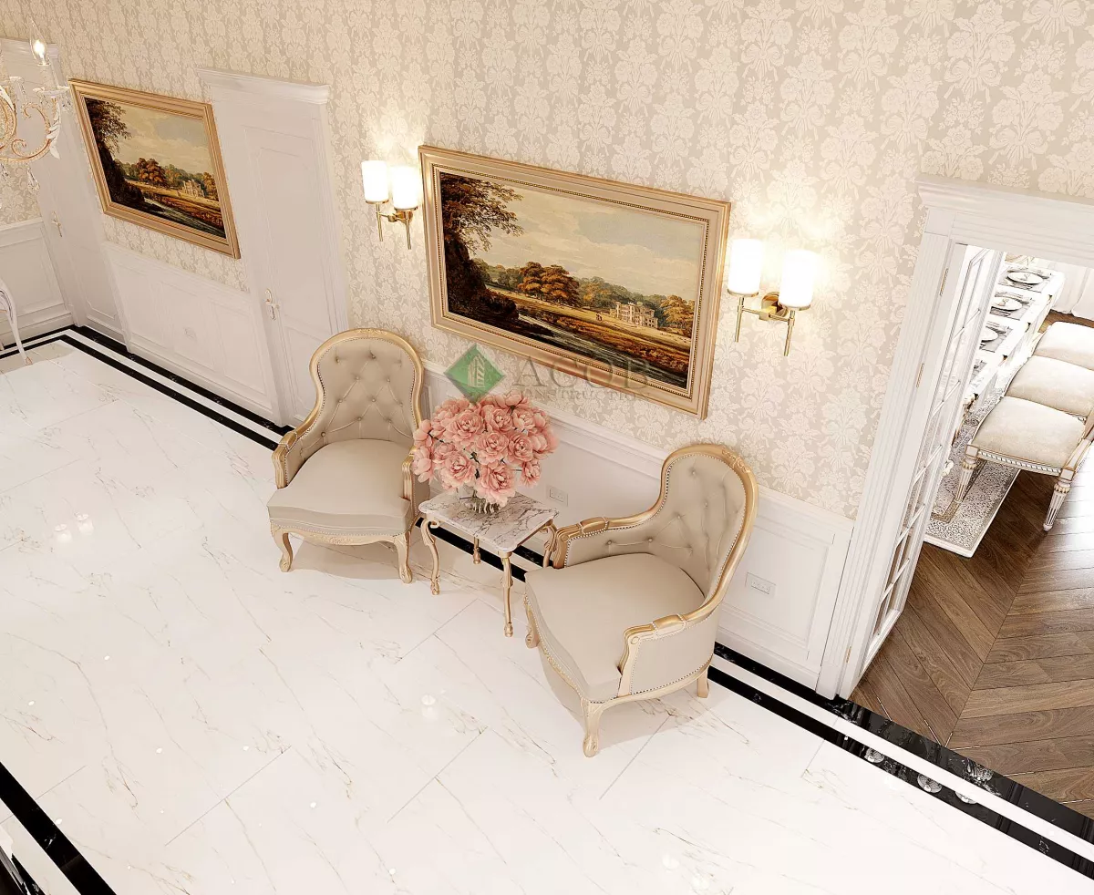 Ağ şəhər ( 200 m²) mənzilin interier dizaynı