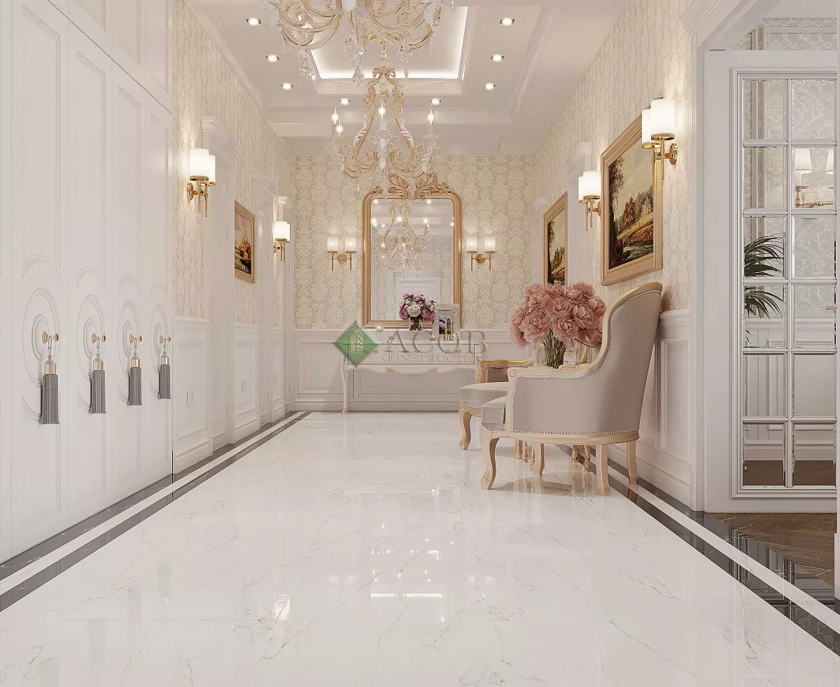 Ağ şəhər ( 200 m²) mənzilin interier dizaynı