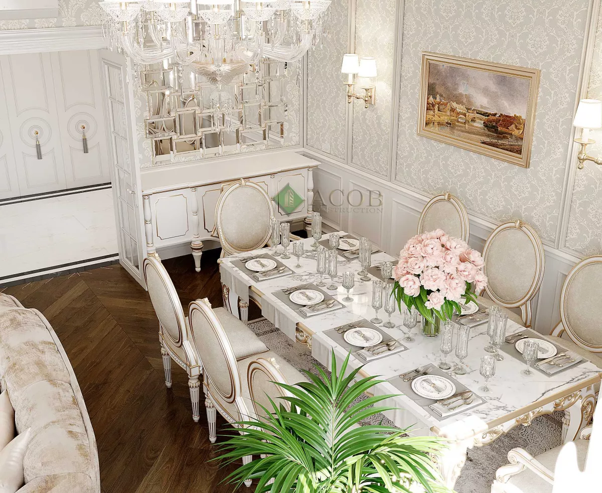 Ağ şəhər ( 200 m²) mənzilin interier dizaynı