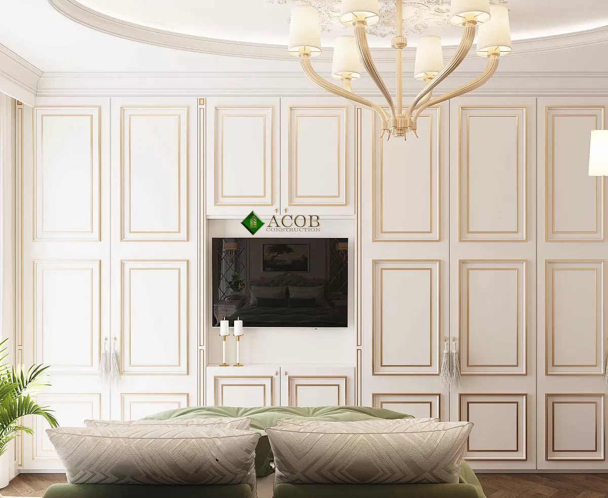 Ağ şəhər ( 200 m²) mənzilin interier dizaynı
