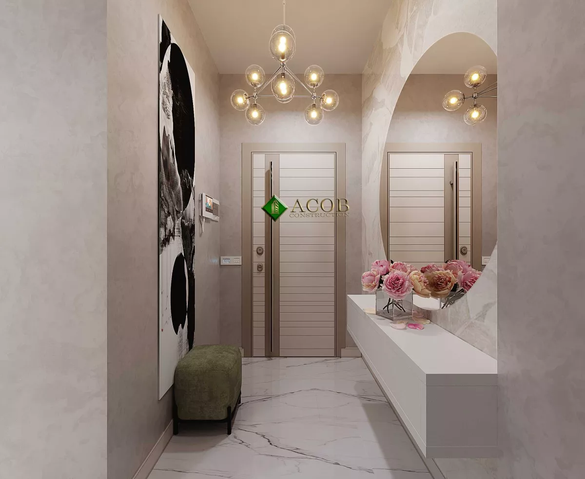 Melisa Park (50 m²) Mənzilin Minimalist Üslubda Dizaynı