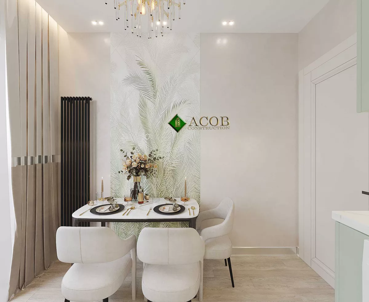 Melisa Park (50 m²) Mənzilin Minimalist Üslubda Dizaynı