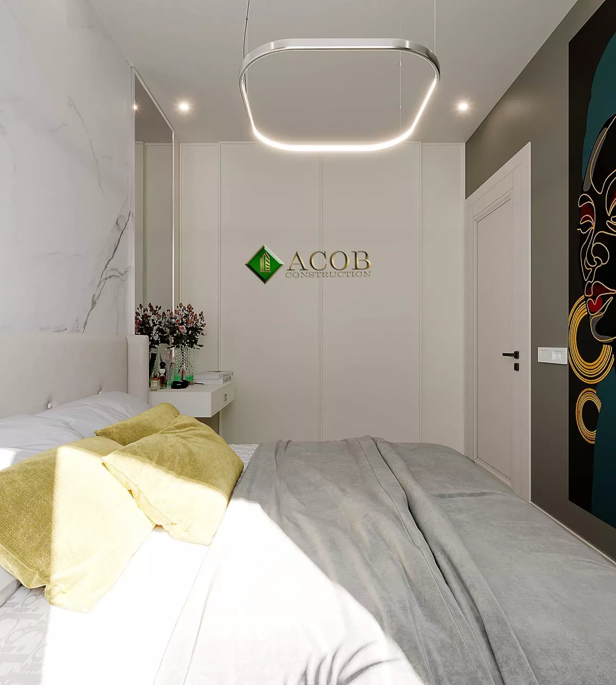 Melisa Park (50 m²) Mənzilin Minimalist Üslubda Dizaynı