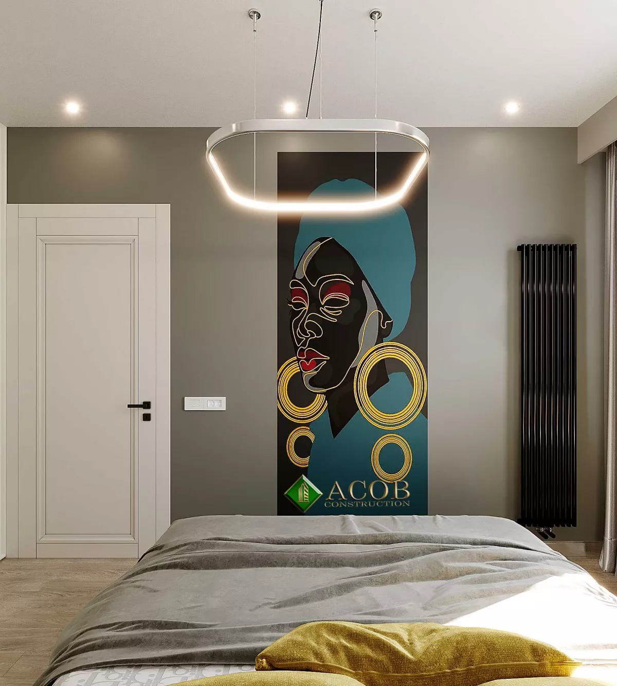 Melisa Park (50 m²) Mənzilin Minimalist Üslubda Dizaynı