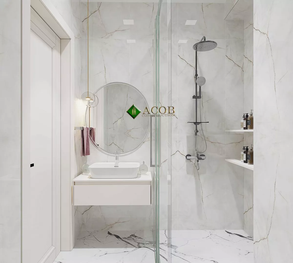Melisa Park (50 m²) Mənzilin Minimalist Üslubda Dizaynı