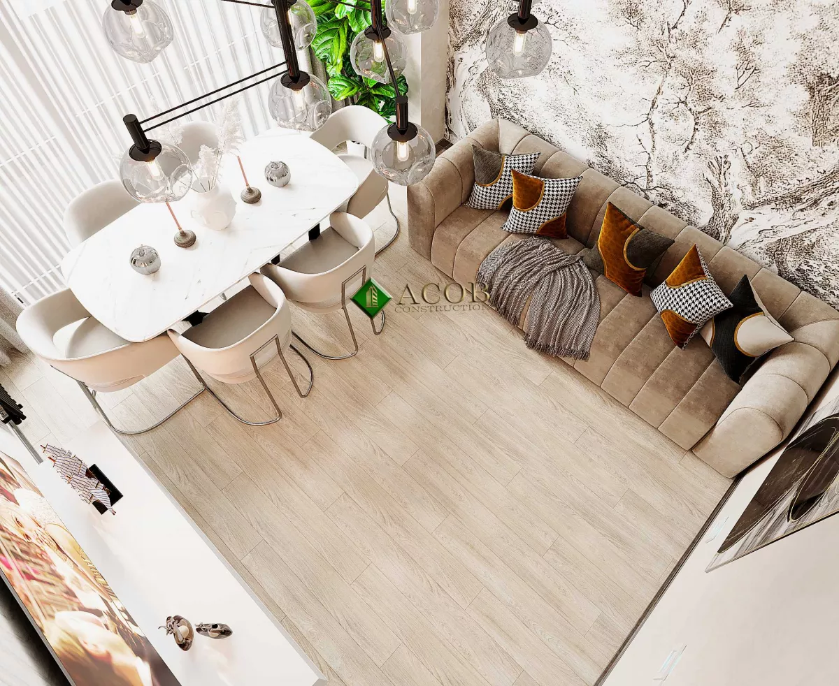 Melisa Park (50 m²) Mənzilin Minimalist Üslubda Dizaynı