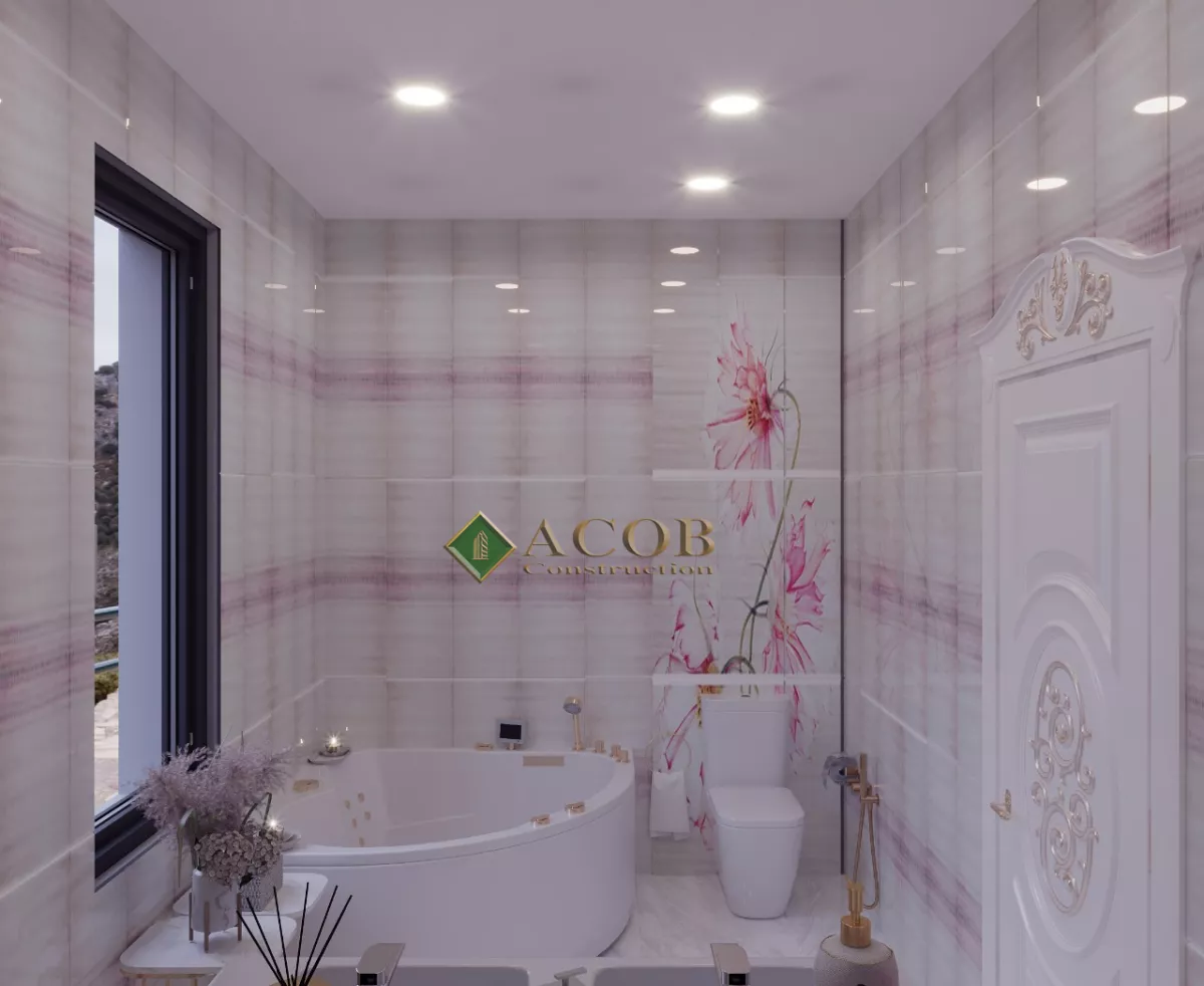 Ləhic (210 m²) bağ evinin interyer dizaynı. Neoklassika