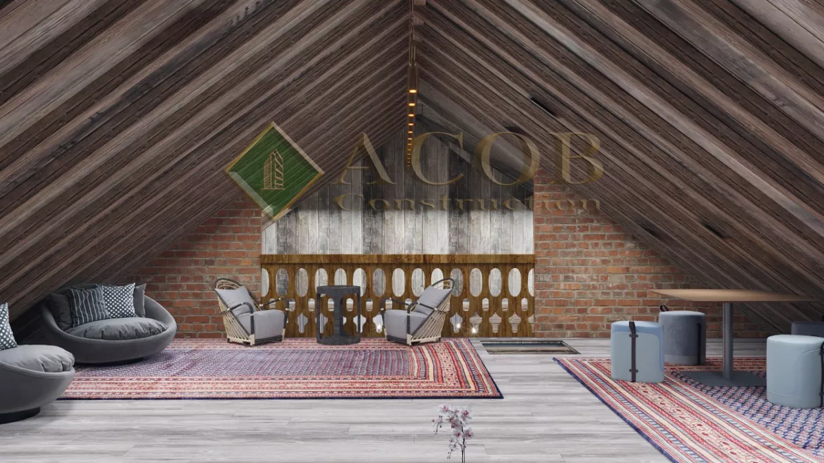 Fatmayı (157 m²) Bağ evinin interyer dizaynı. Loft