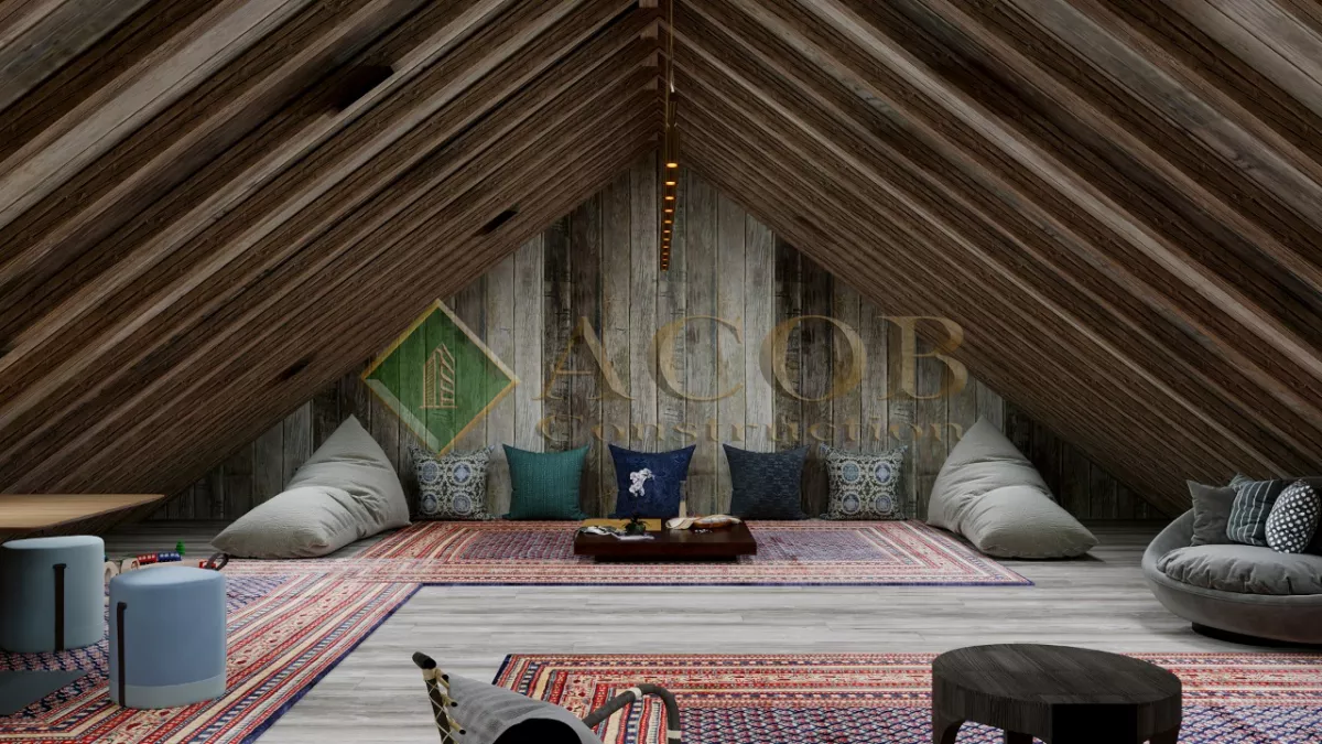 Fatmayı (157 m²) Bağ evinin interyer dizaynı. Loft