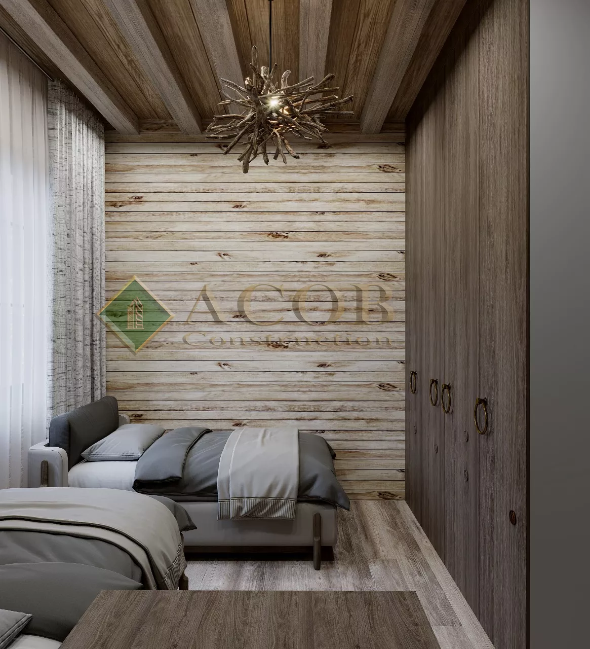 Fatmayı (157 m²) Bağ evinin interyer dizaynı. Loft