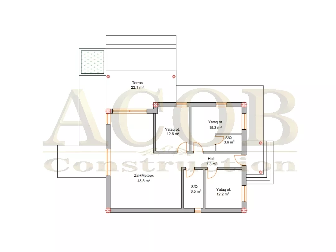 Fatmayı (157 m²) Bağ evinin interyer dizaynı. Loft