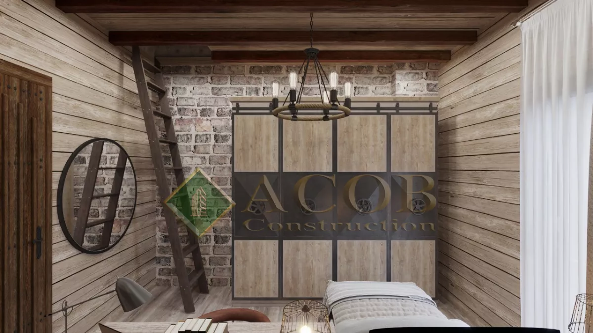 Fatmayı (157 m²) Bağ evinin interyer dizaynı. Loft