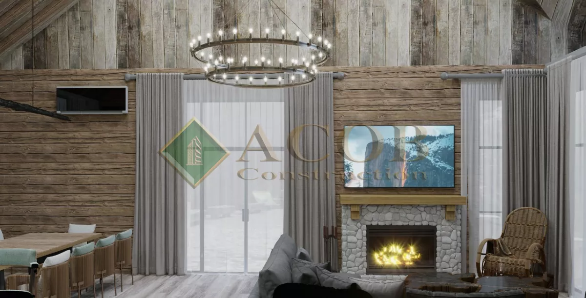 Fatmayı (157 m²) Bağ evinin interyer dizaynı. Loft