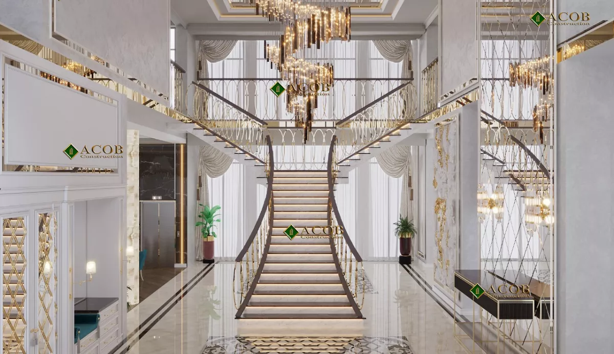 Buzovna (1030 m²) villanın interyer dizaynı