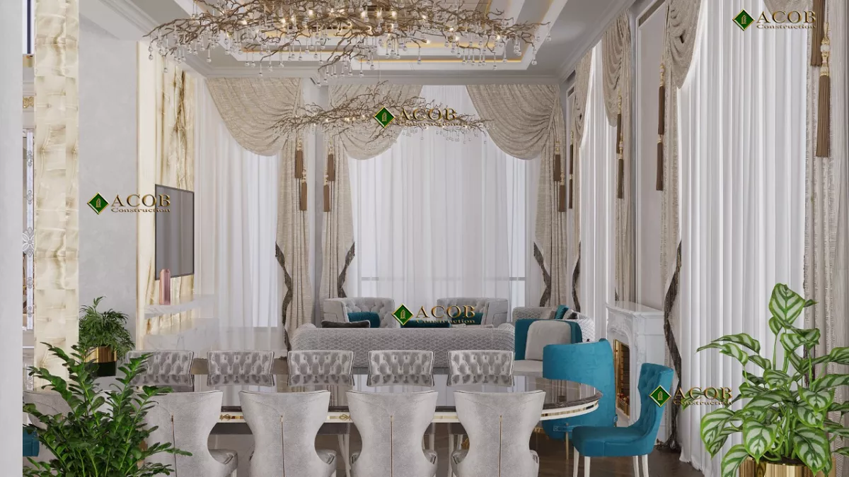 Buzovna (1030 m²) villanın interyer dizaynı