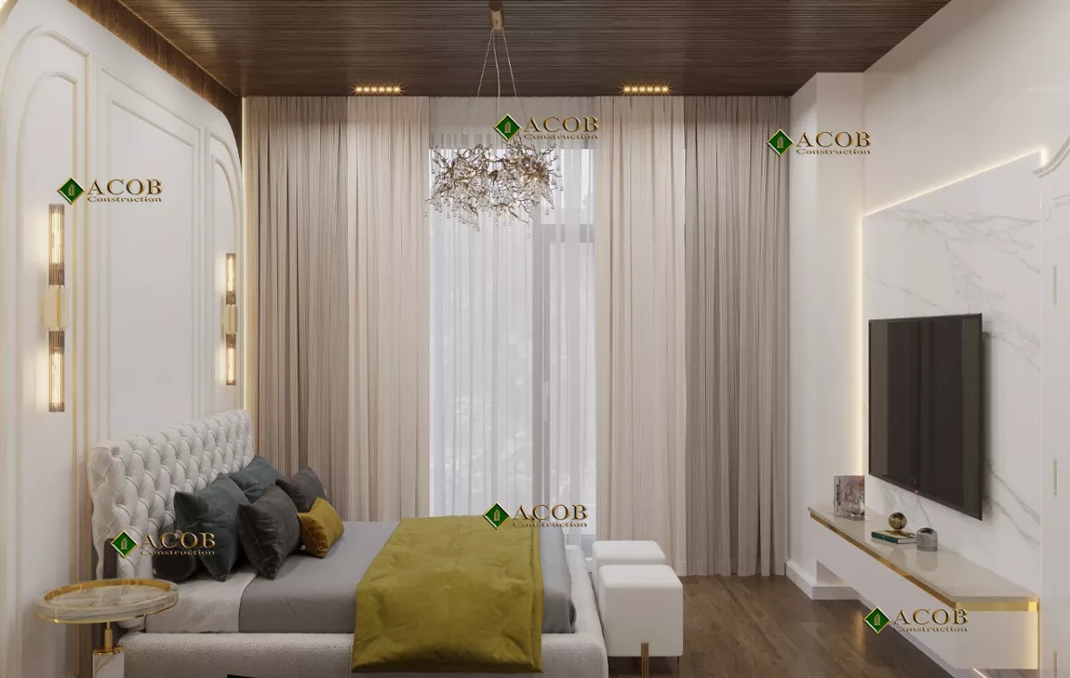 Buzovna (1030 m²) villanın interyer dizaynı