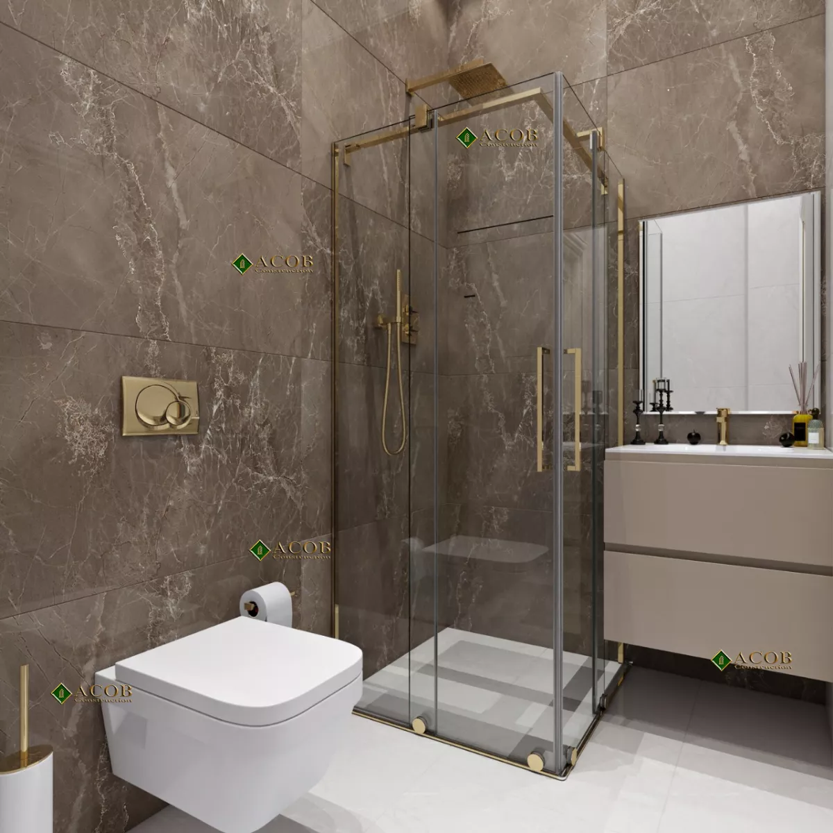 Buzovna (1030 m²) villanın interyer dizaynı