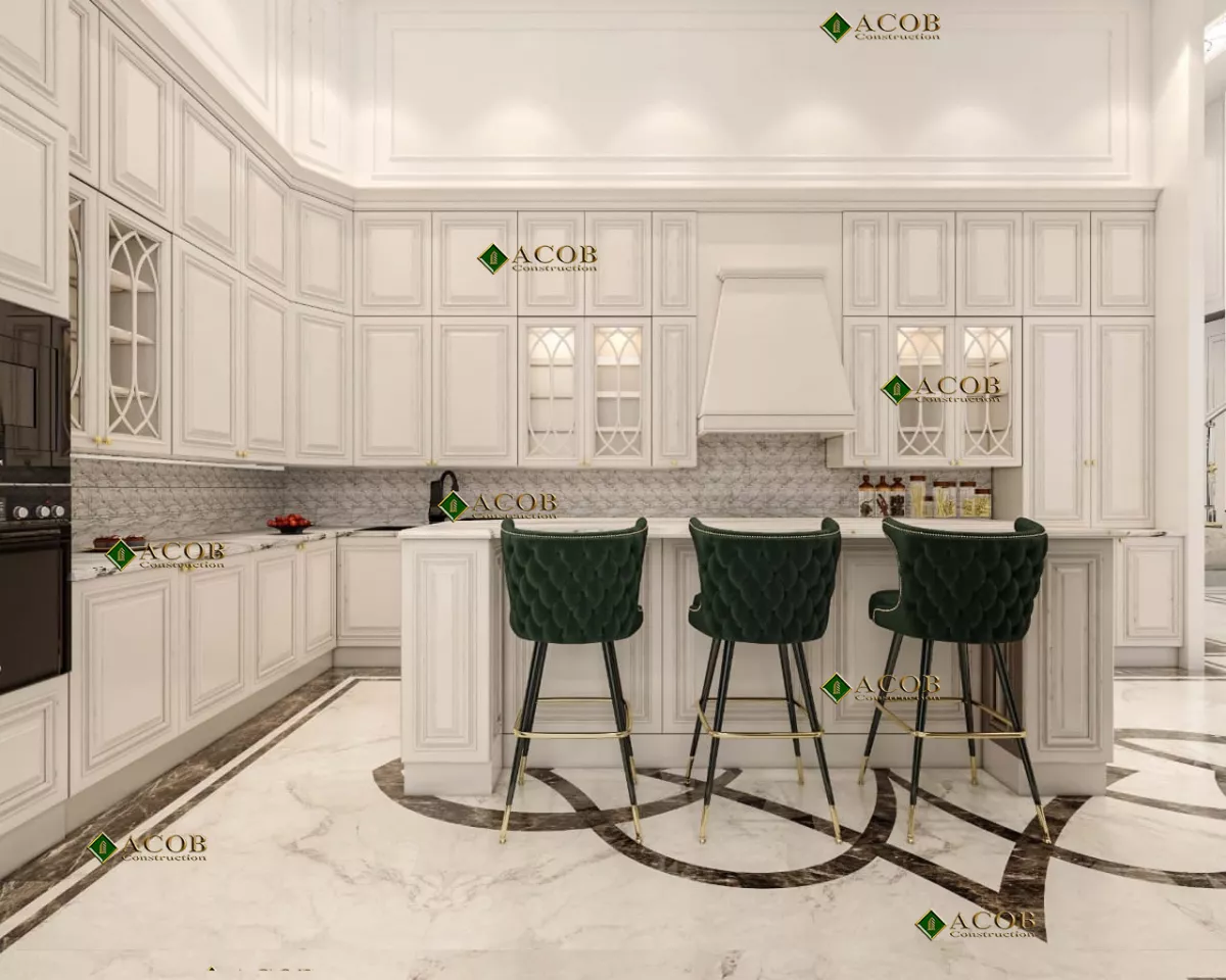 Buzovna (1030 m²) villanın interyer dizaynı