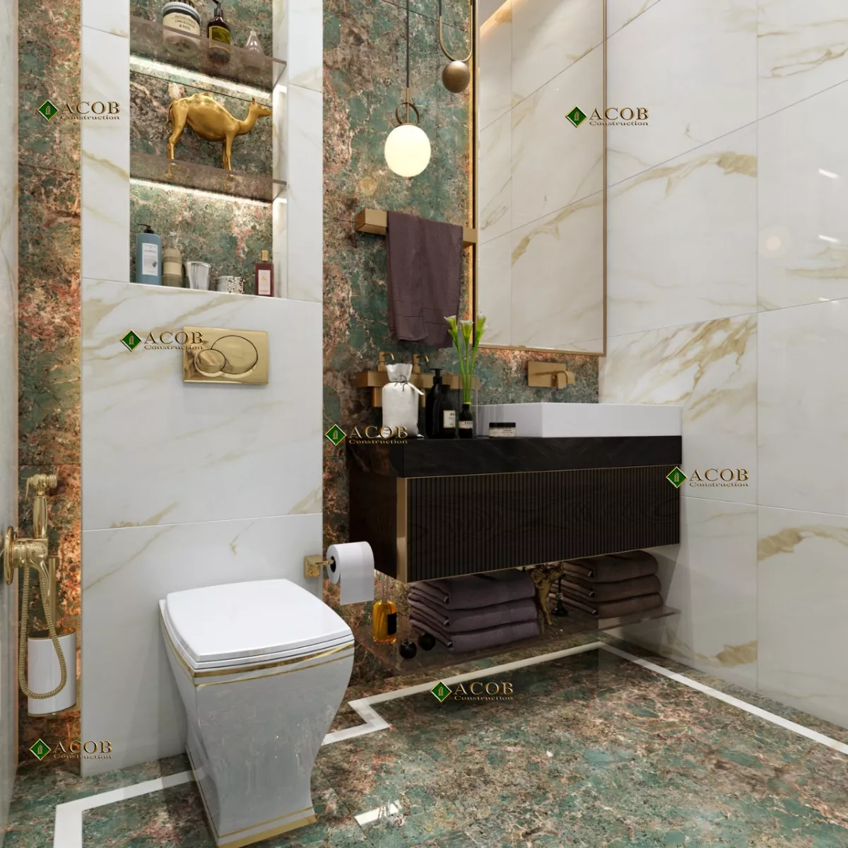 Buzovna (1030 m²) villanın interyer dizaynı