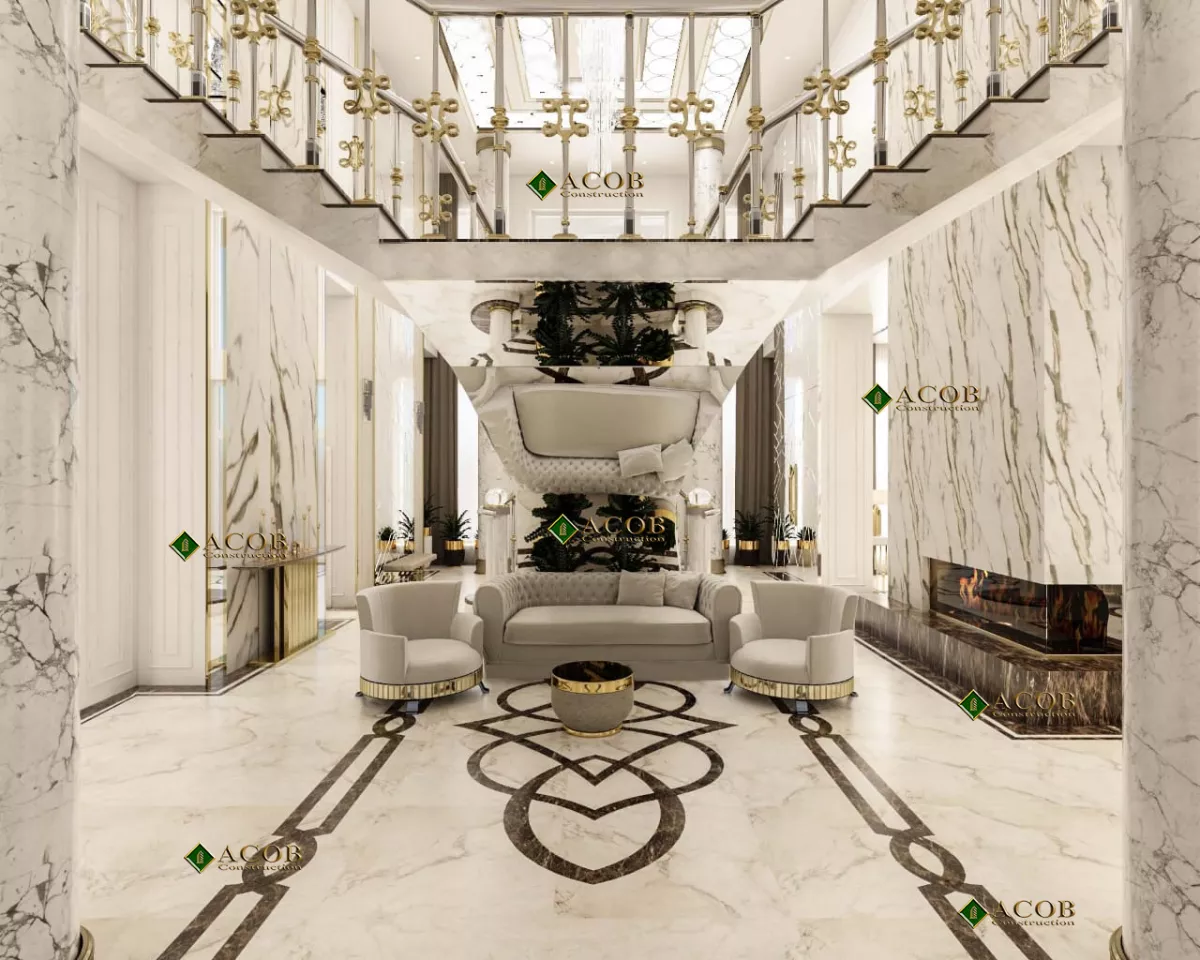 Buzovna (1030 m²) villanın interyer dizaynı