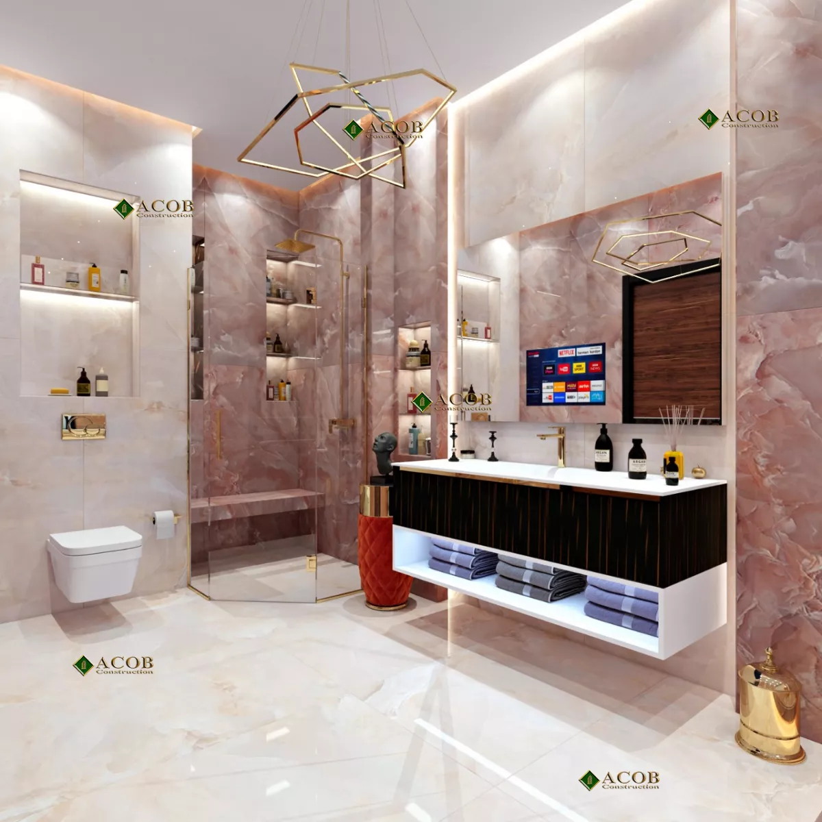 Buzovna (1030 m²) villanın interyer dizaynı