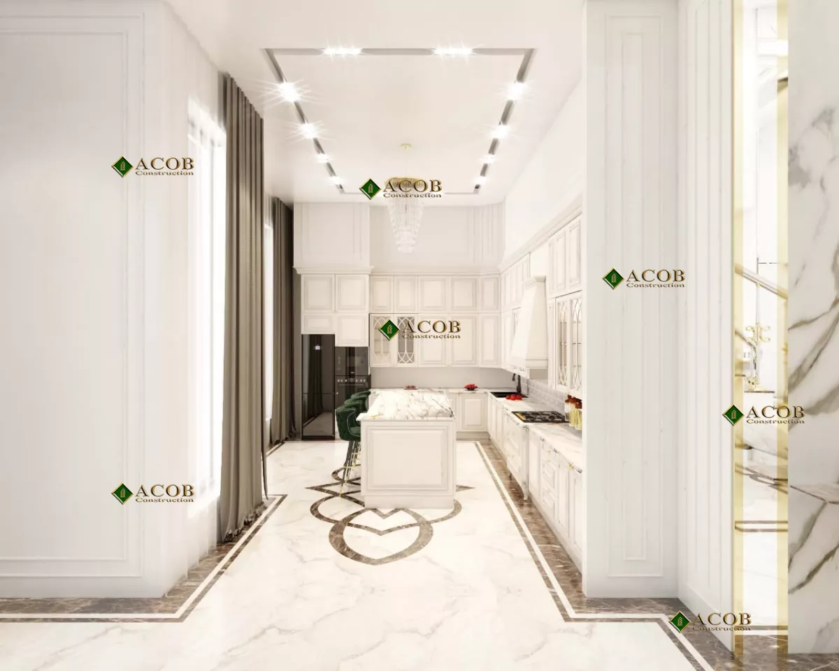 Buzovna (1030 m²) villanın interyer dizaynı