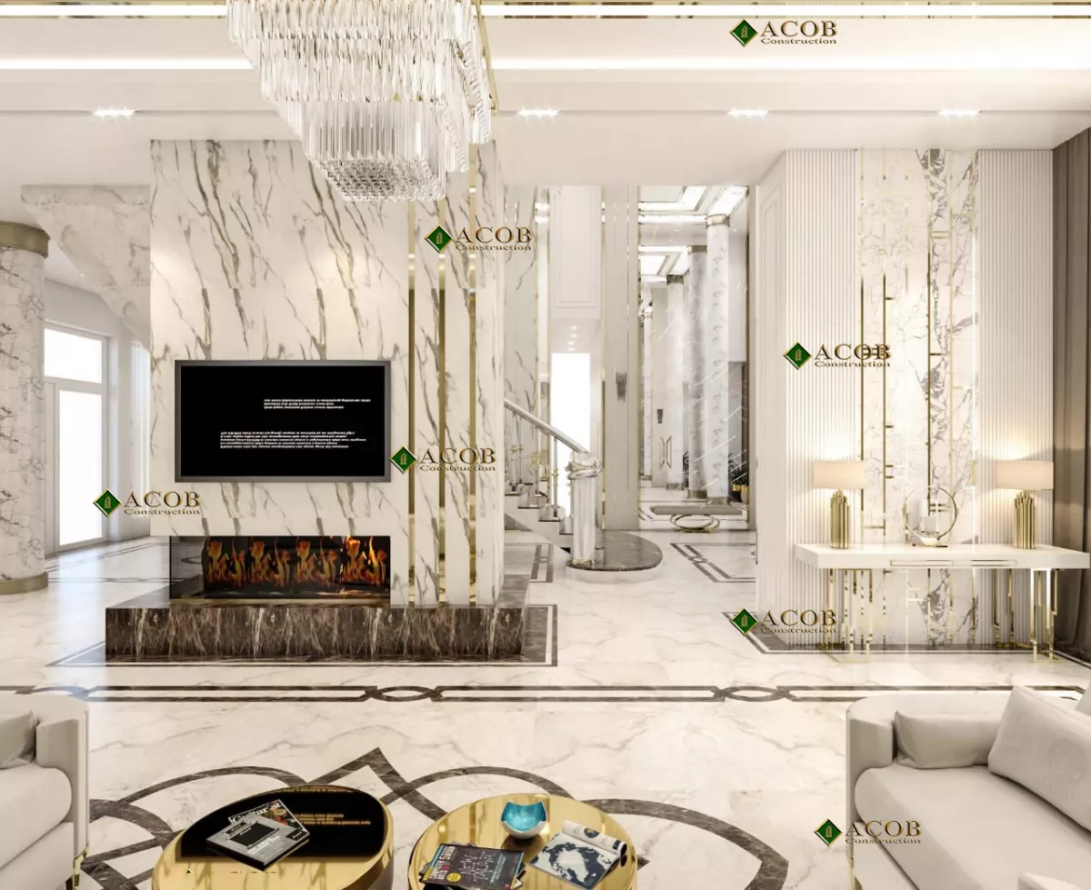 Buzovna (1030 m²) villanın interyer dizaynı
