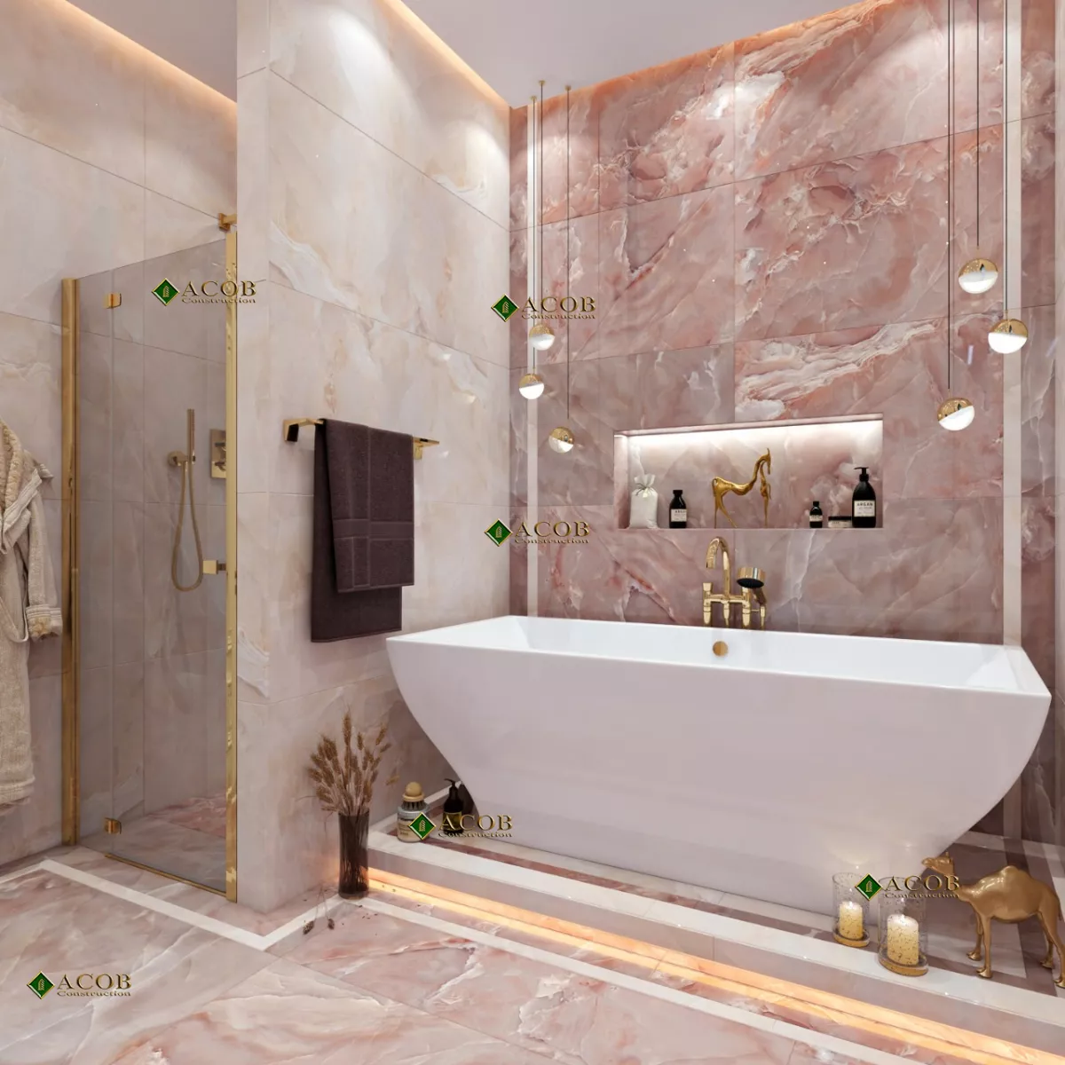 Buzovna (1030 m²) villanın interyer dizaynı