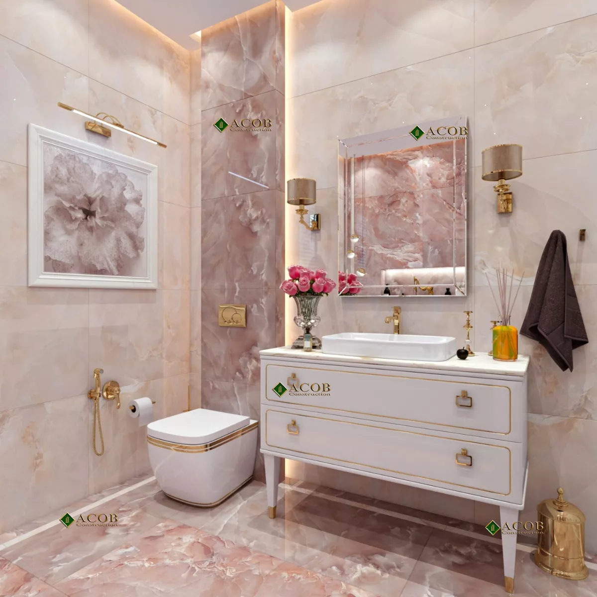 Buzovna (1030 m²) villanın interyer dizaynı