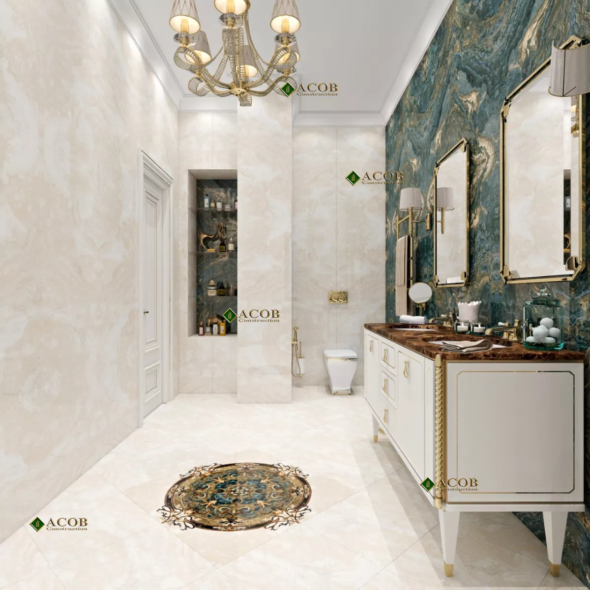 Buzovna (1030 m²) villanın interyer dizaynı
