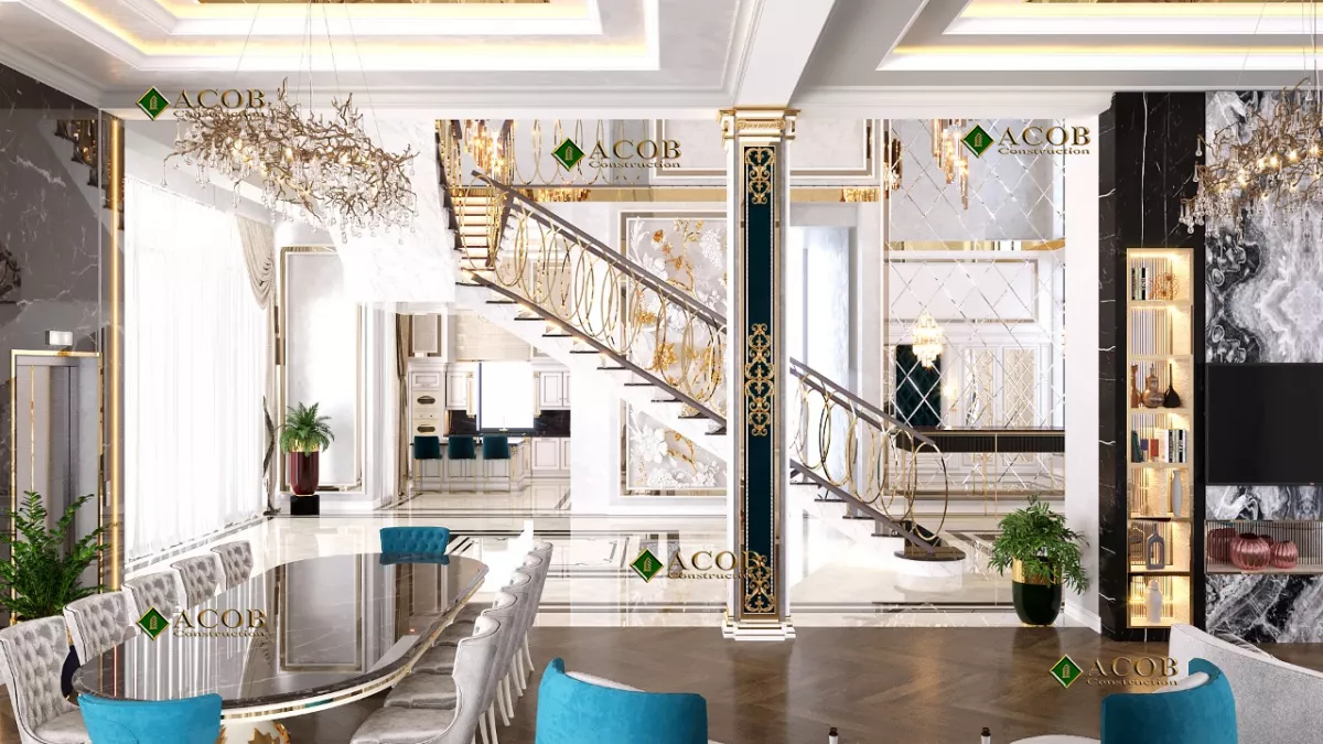 Buzovna (1030 m²) villanın interyer dizaynı