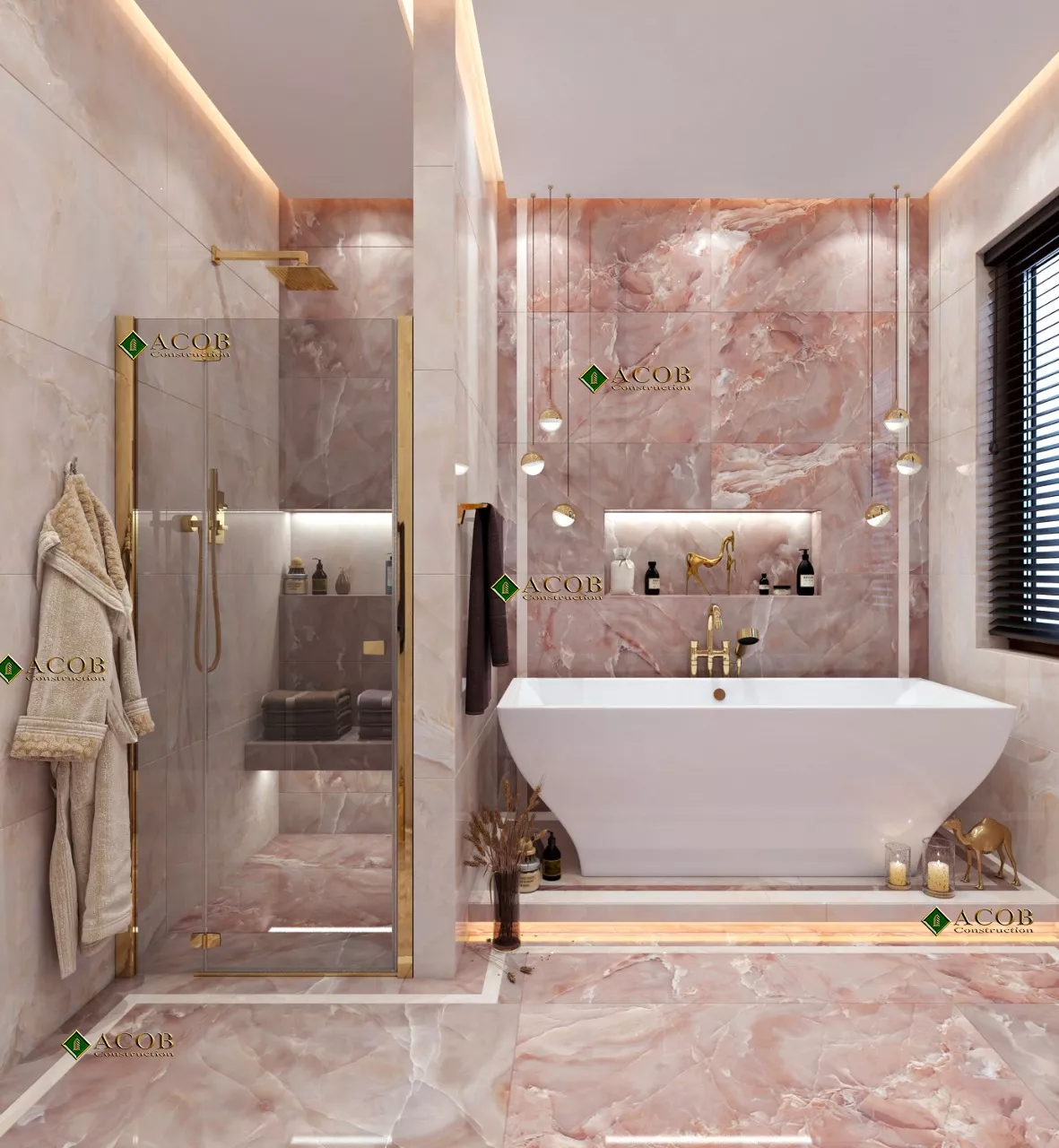 Buzovna (1030 m²) villanın interyer dizaynı