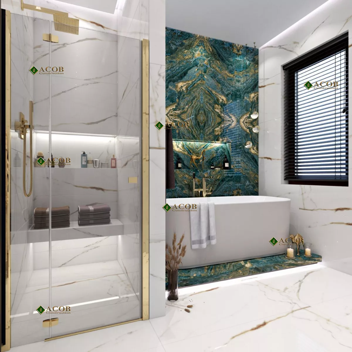 Buzovna (1030 m²) villanın interyer dizaynı