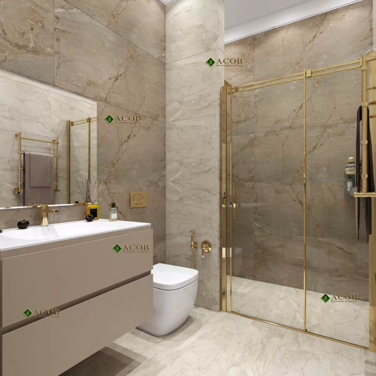 Buzovna (1030 m²) villanın interyer dizaynı