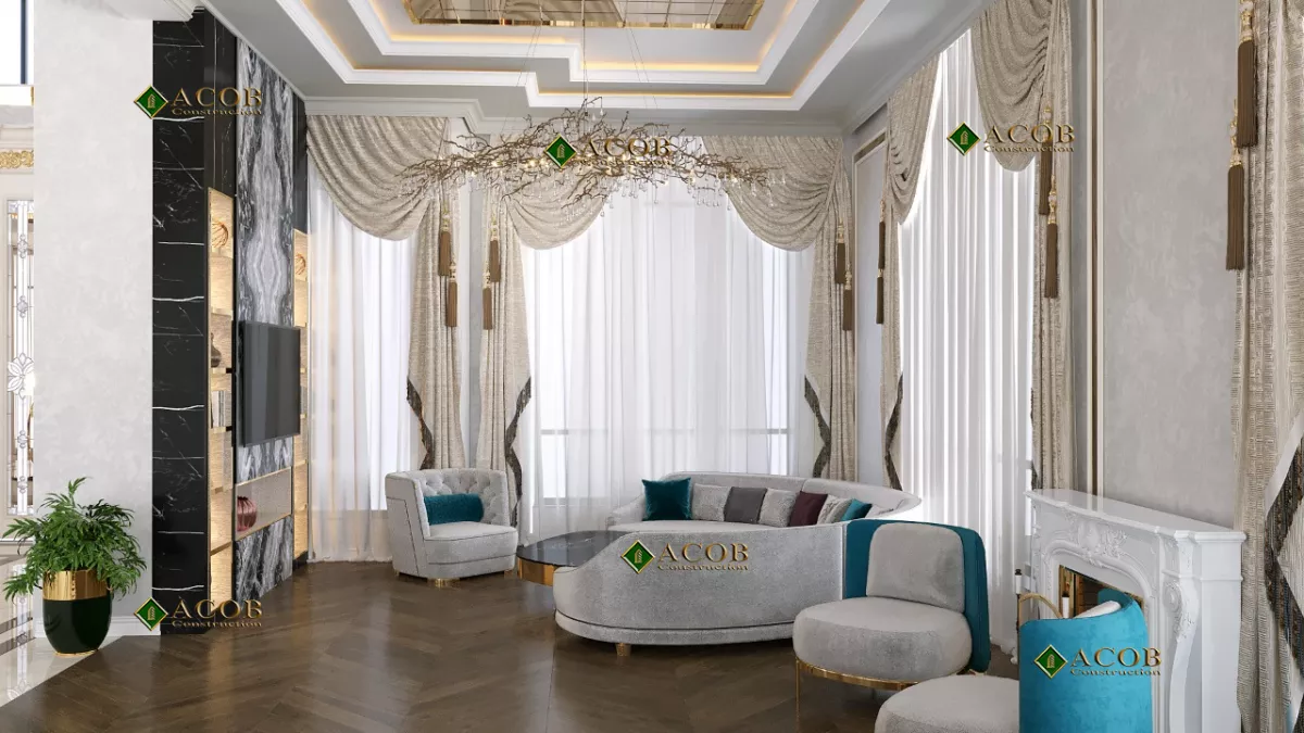 Buzovna (1030 m²) villanın interyer dizaynı