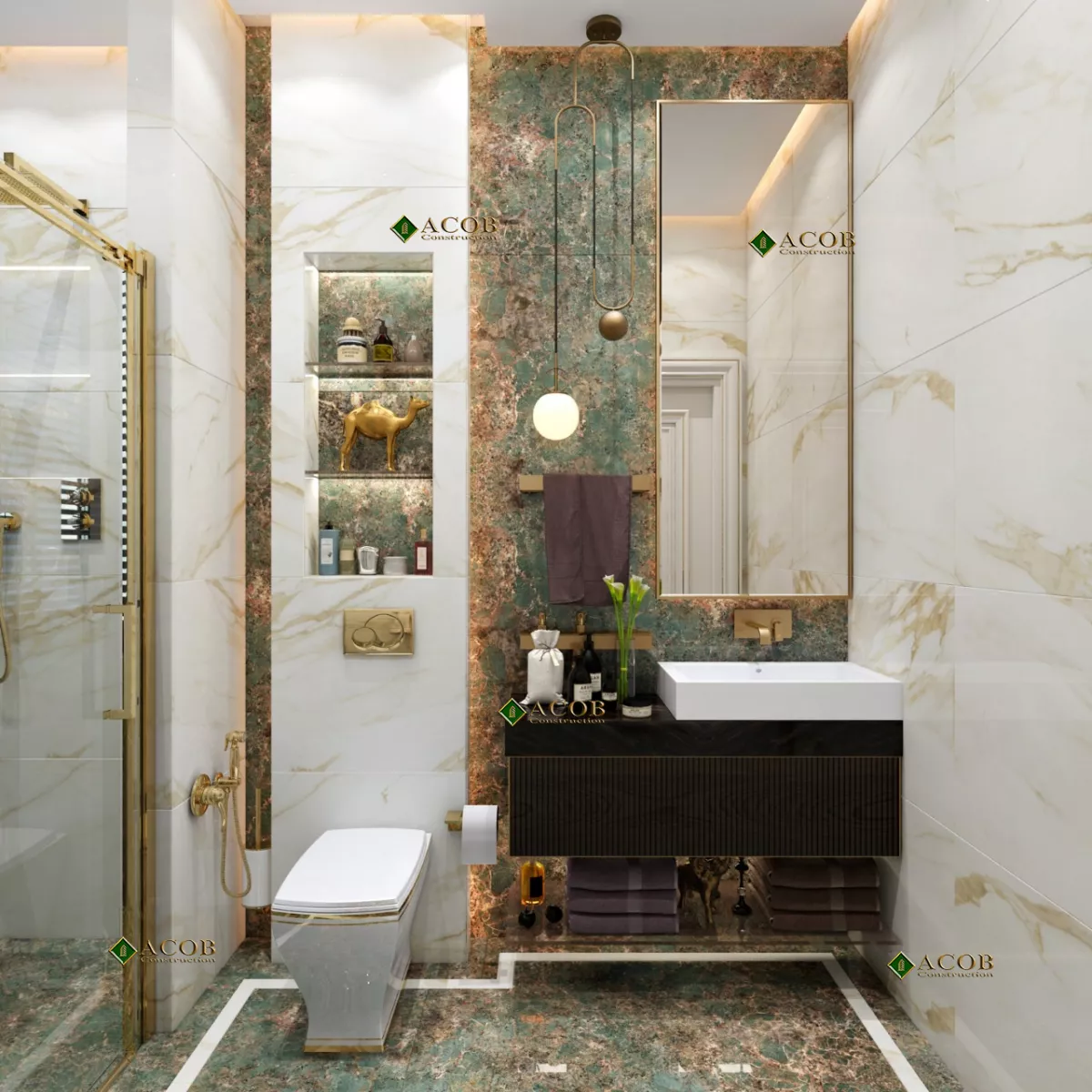 Buzovna (1030 m²) villanın interyer dizaynı