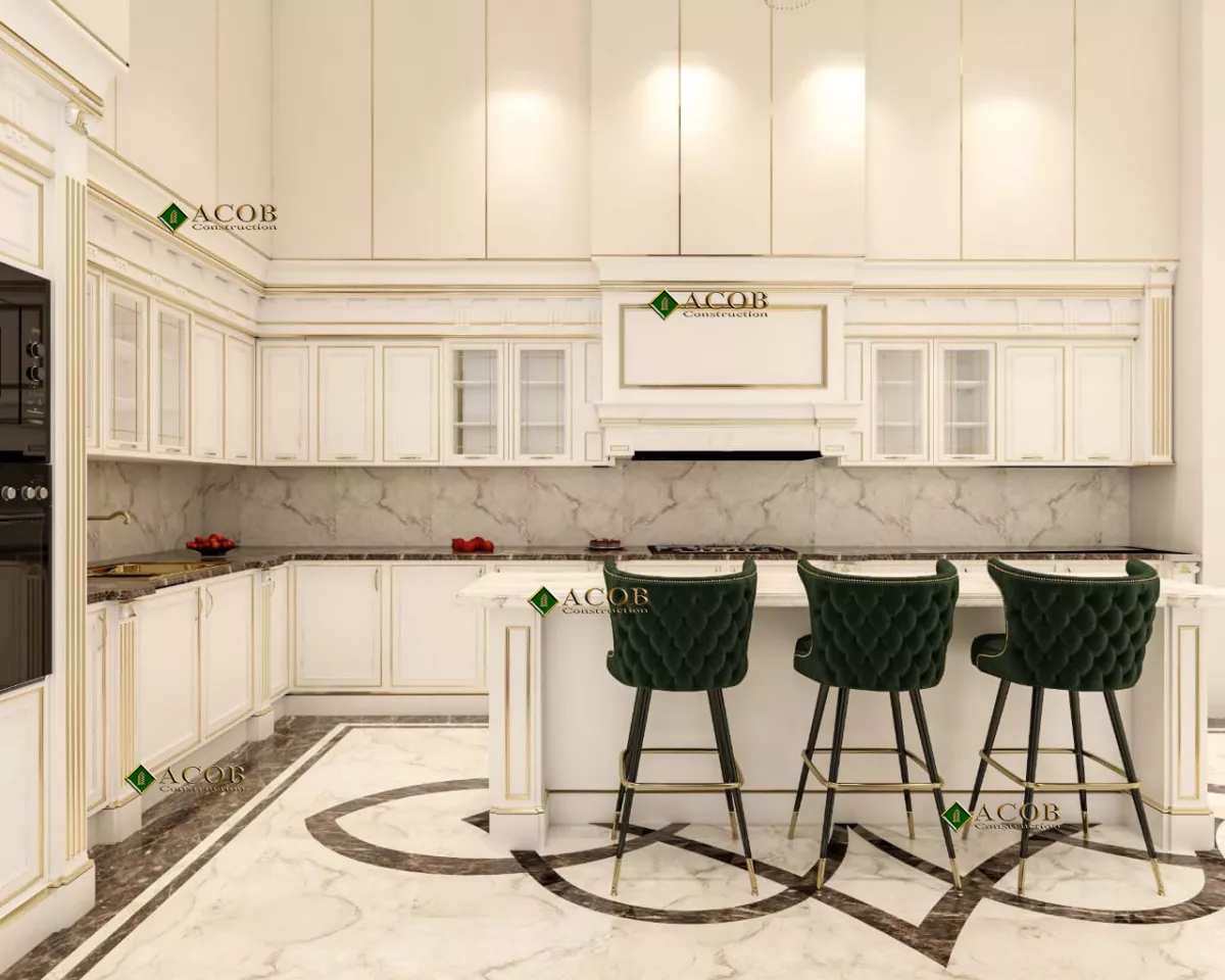 Buzovna (1030 m²) villanın interyer dizaynı