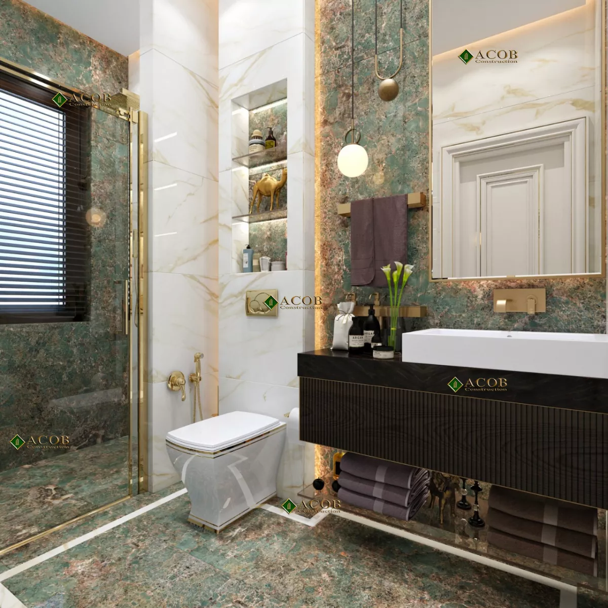 Buzovna (1030 m²) villanın interyer dizaynı