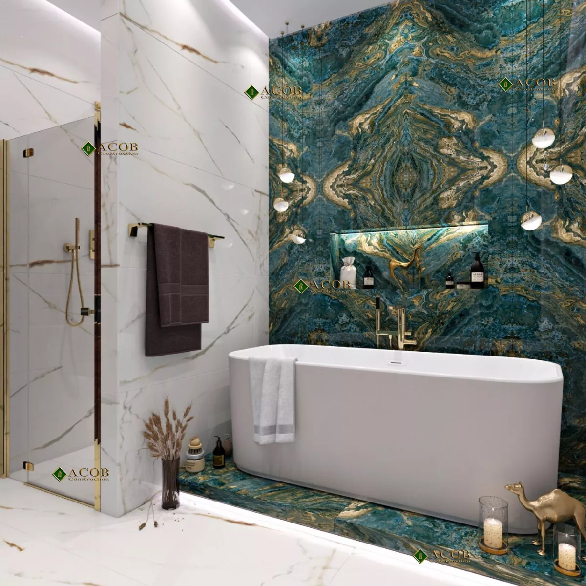 Buzovna (1030 m²) villanın interyer dizaynı