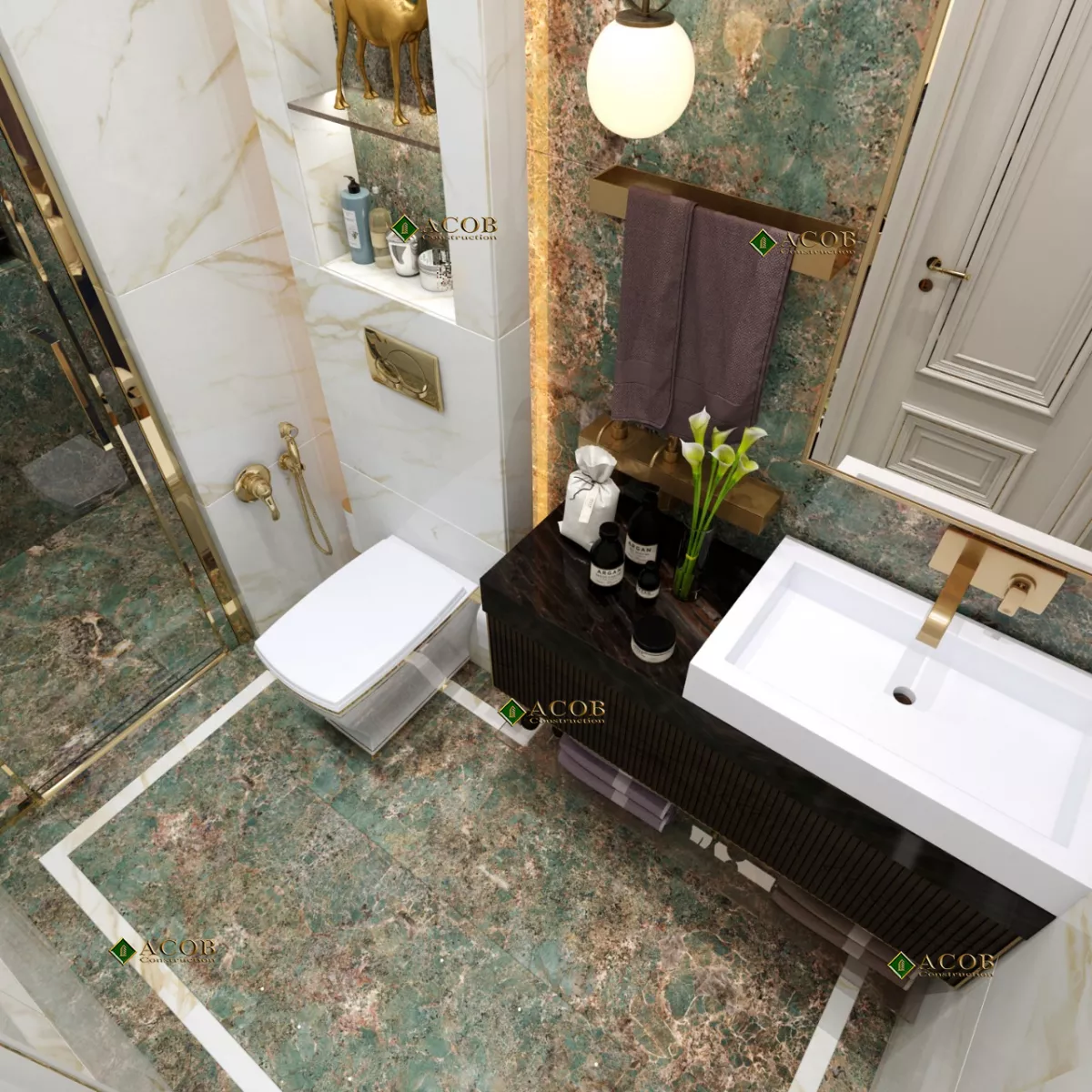 Buzovna (1030 m²) villanın interyer dizaynı