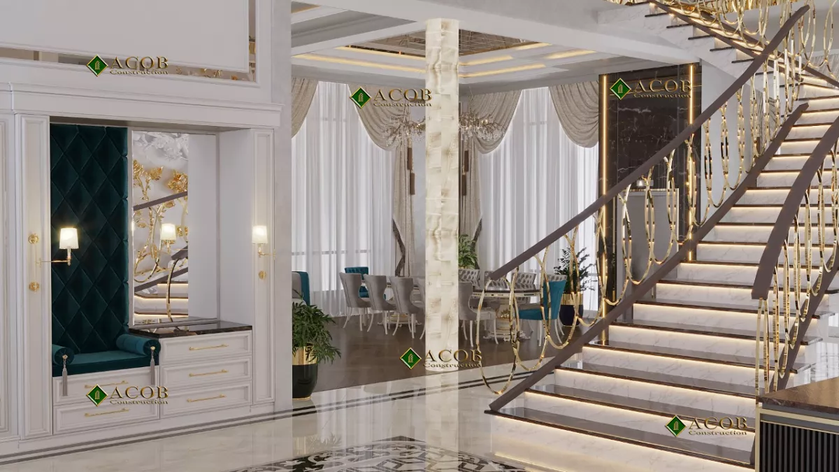 Buzovna (1030 m²) villanın interyer dizaynı