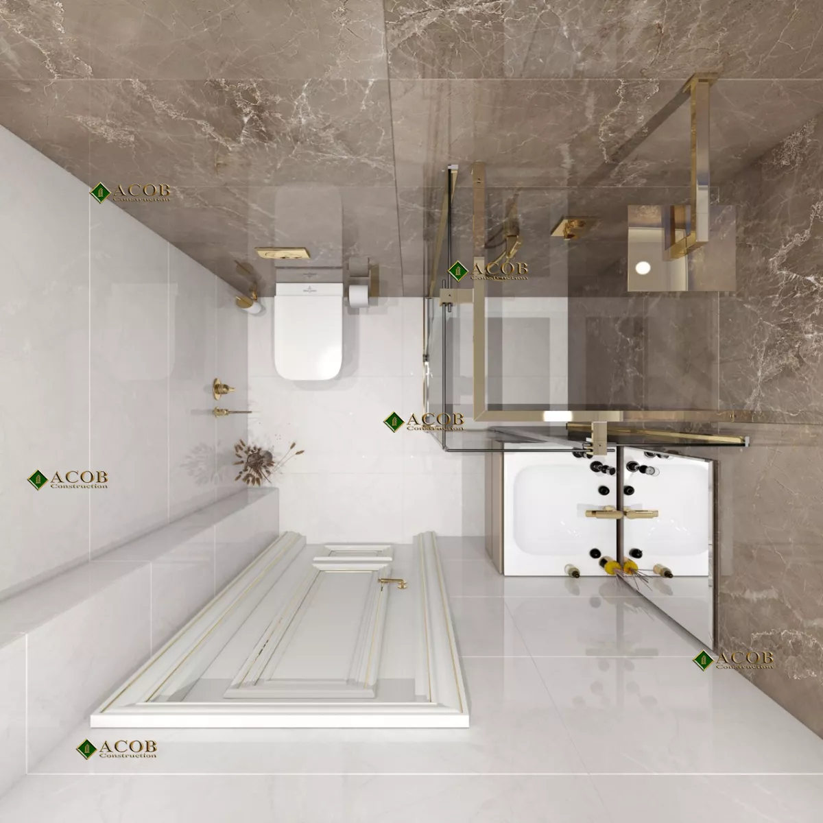Buzovna (1030 m²) villanın interyer dizaynı