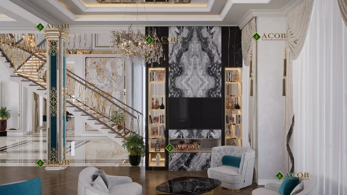 Buzovna (1030 m²) villanın interyer dizaynı