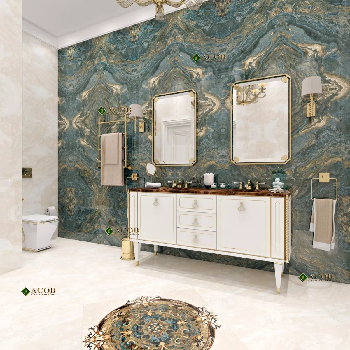 Buzovna (1030 m²) villanın interyer dizaynı