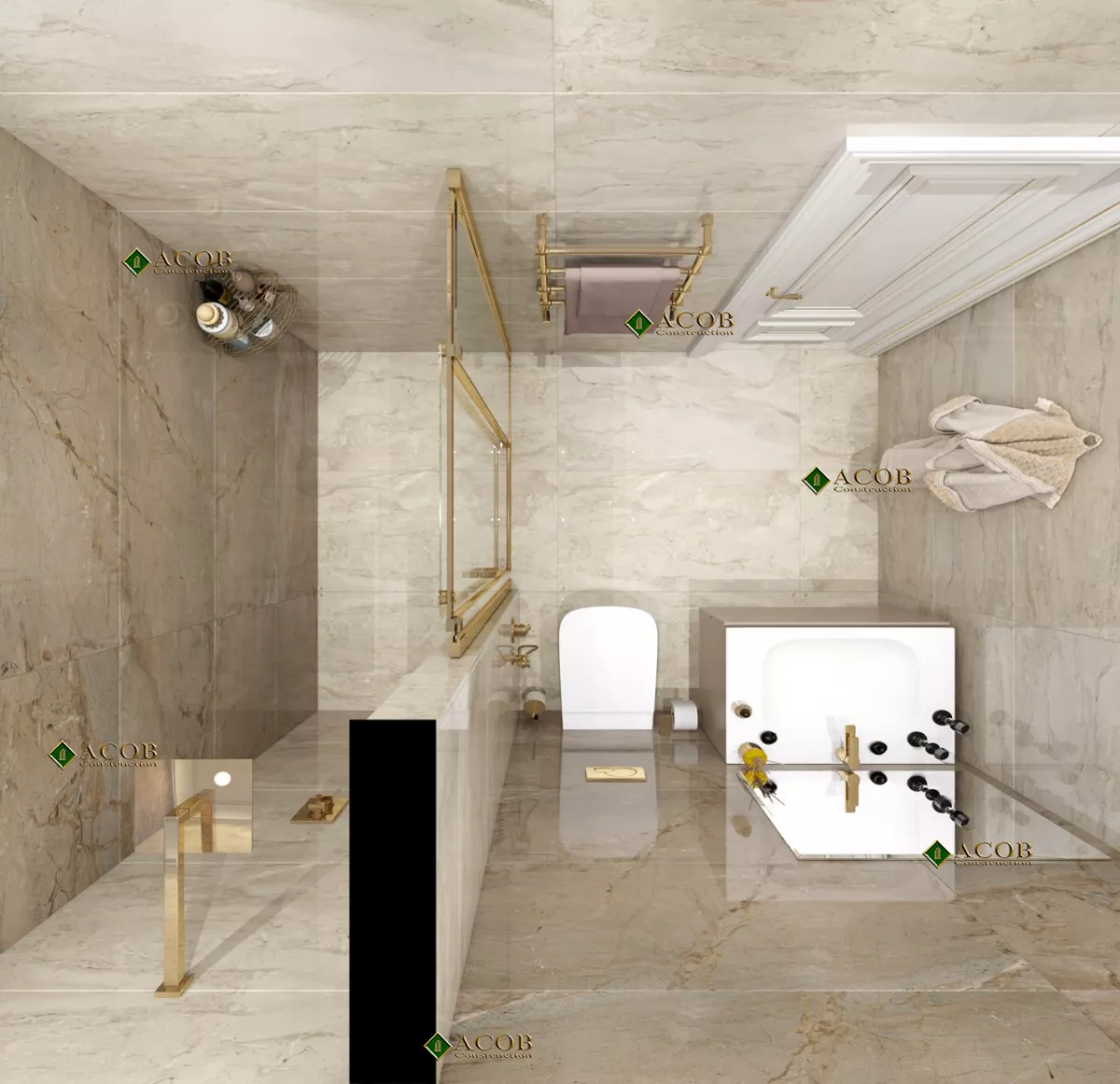 Buzovna (1030 m²) villanın interyer dizaynı