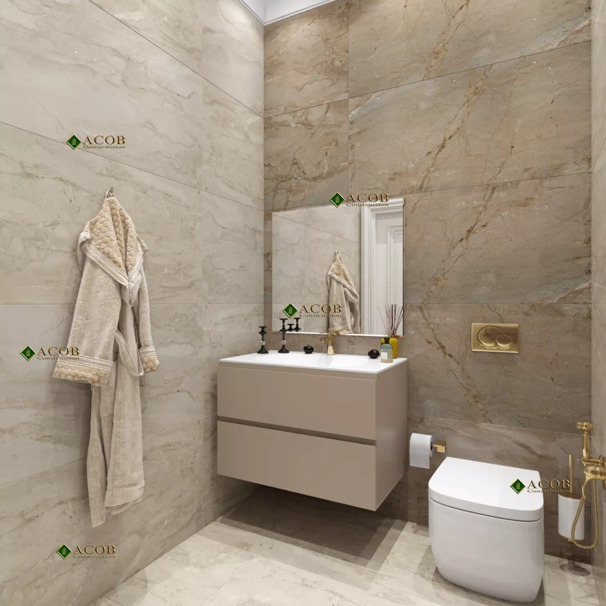 Buzovna (1030 m²) villanın interyer dizaynı