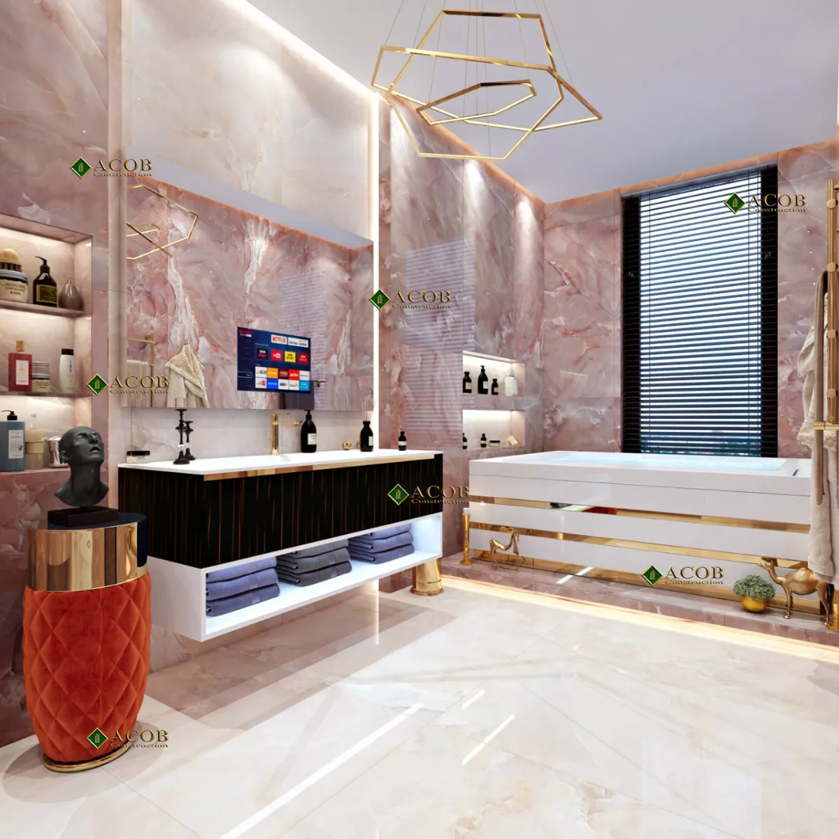 Buzovna (1030 m²) villanın interyer dizaynı