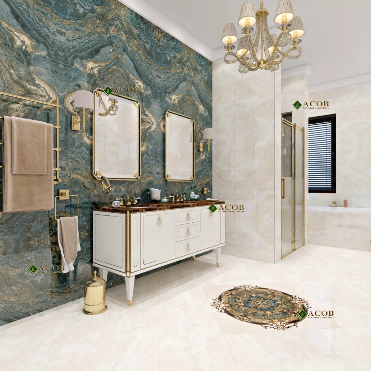 Buzovna (1030 m²) villanın interyer dizaynı